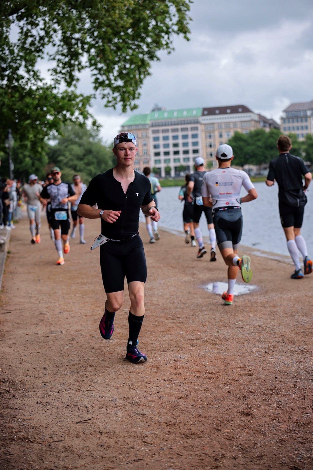 Felix auf der Laufstrecke beim Ironman Hamburg